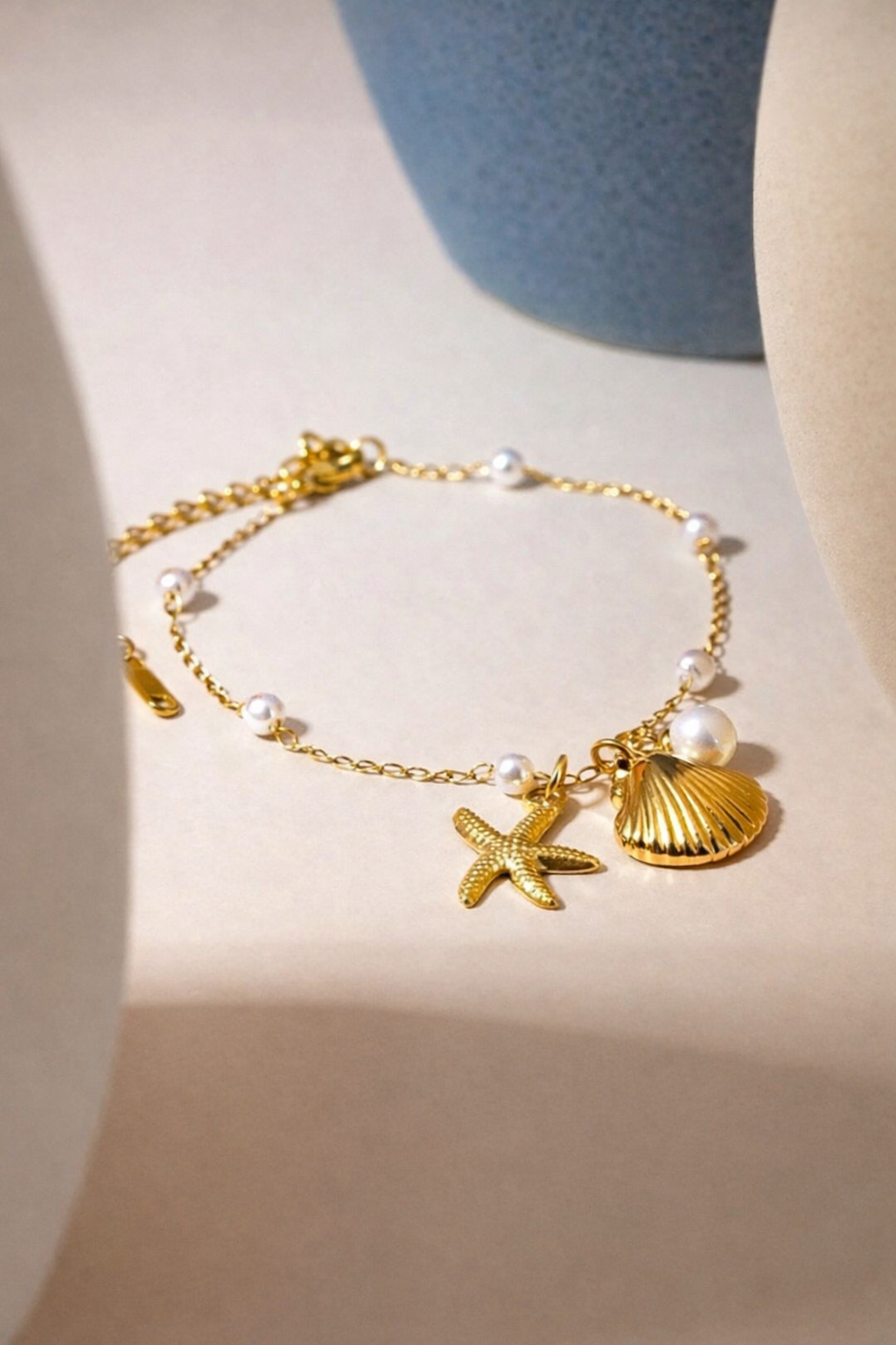 Salty Shell Charm Bracelet