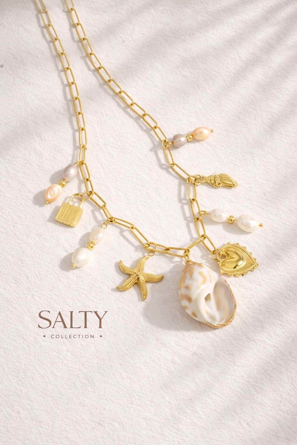 Salty Ocean Charm Necklace