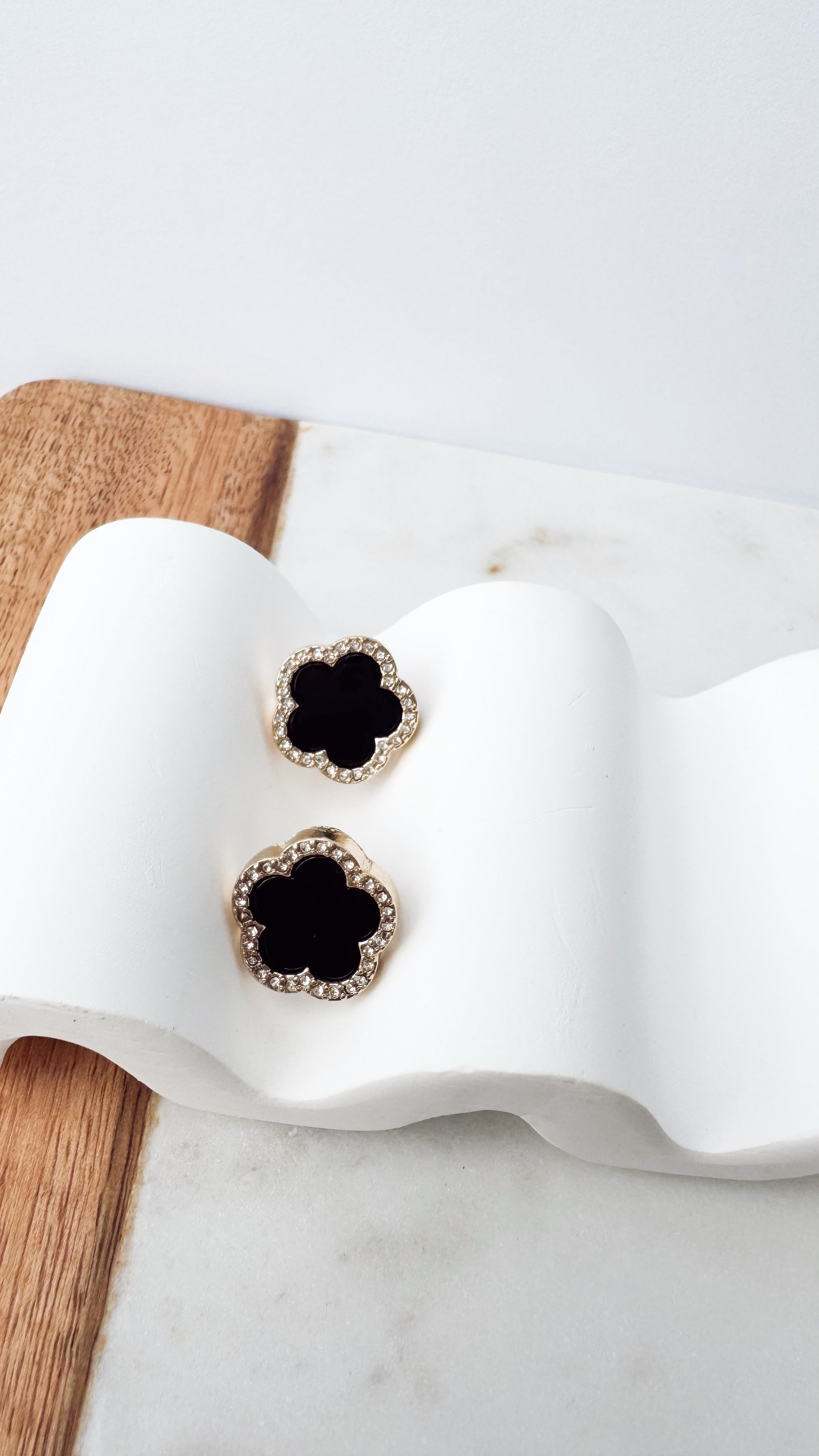 Black clover earrings