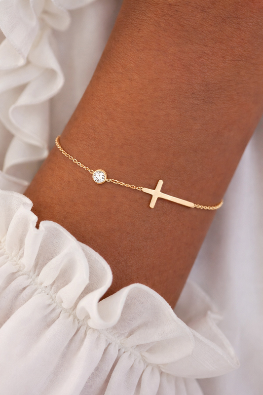 Minimal Cross Bracelet
