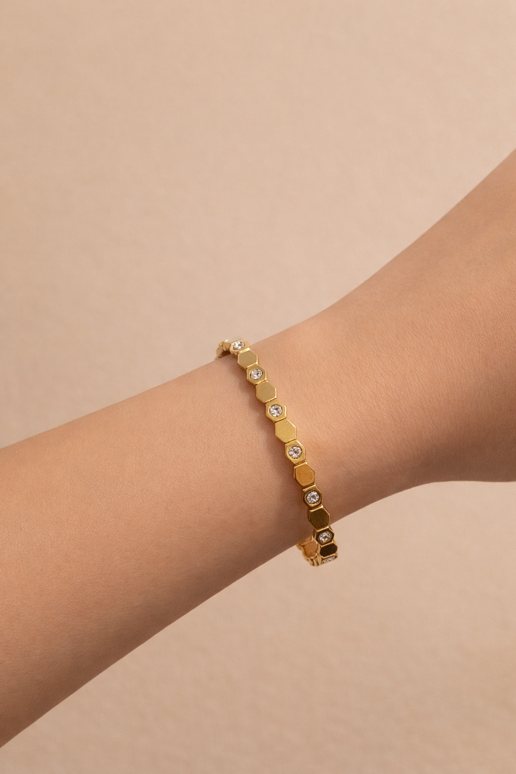 Golden Hexa Spark Bracelet