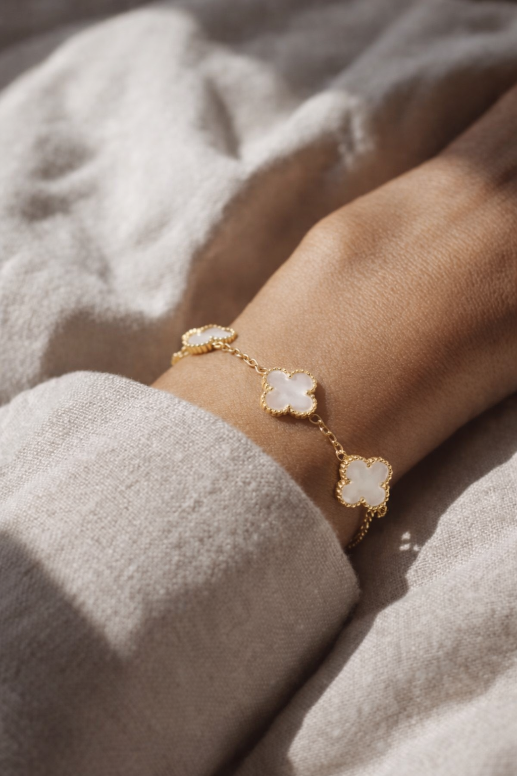 Nude Clover Charm Bracelet