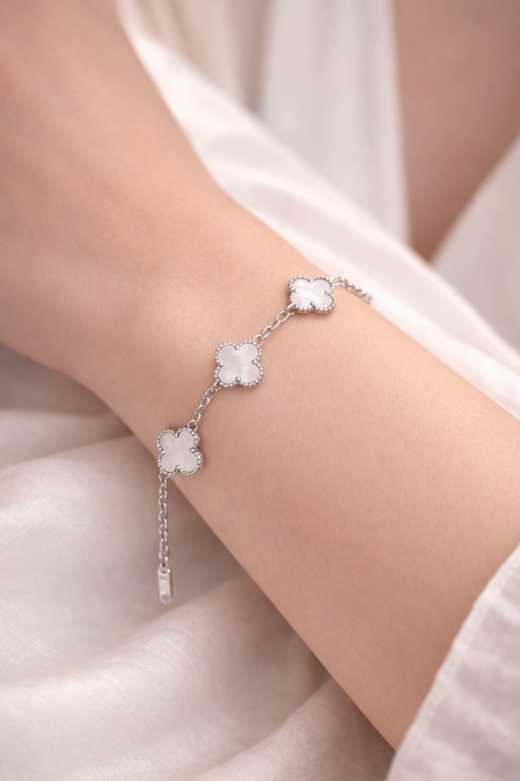 Silver Clover Bracelet
