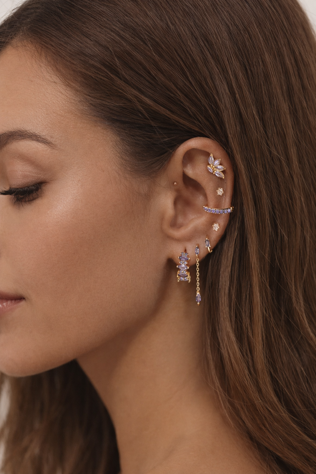 Lavender Glow Ear Stack