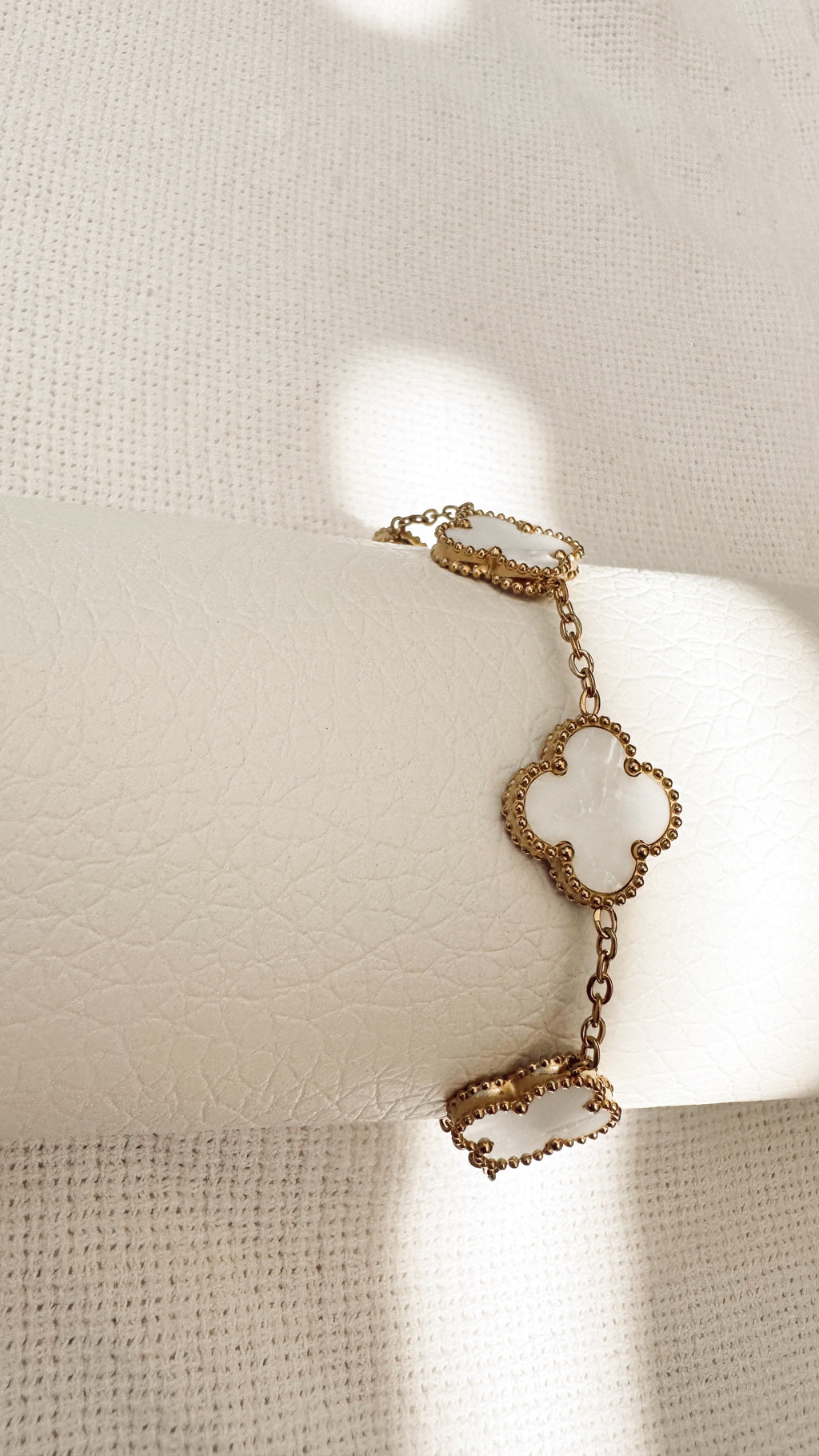 White Clover Bracelet – Clean & Chic Luck Charm
