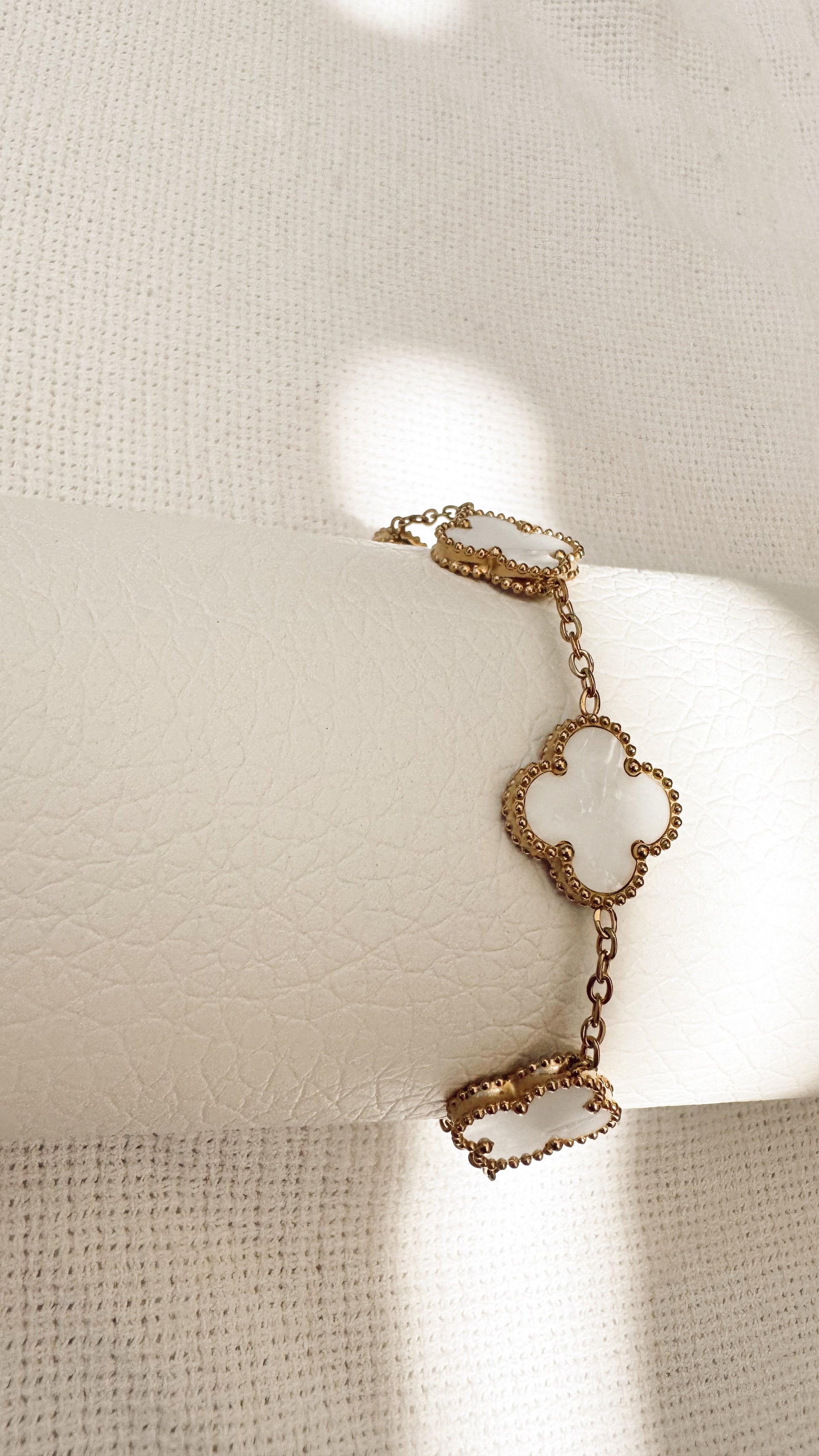 White Clover Bracelet – Clean & Chic Luck Charm