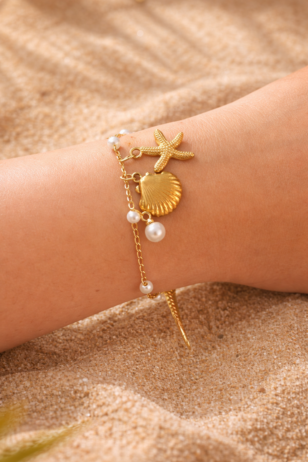 Salty Shell Charm Bracelet