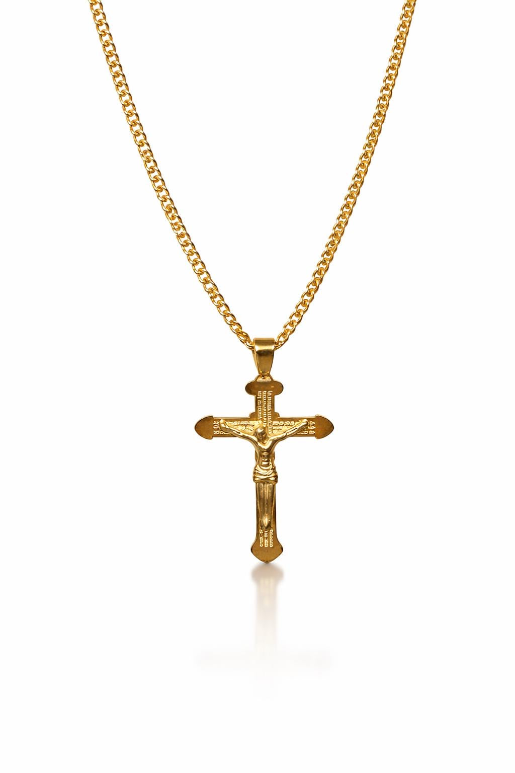 Classic Gold Crucifix Necklace