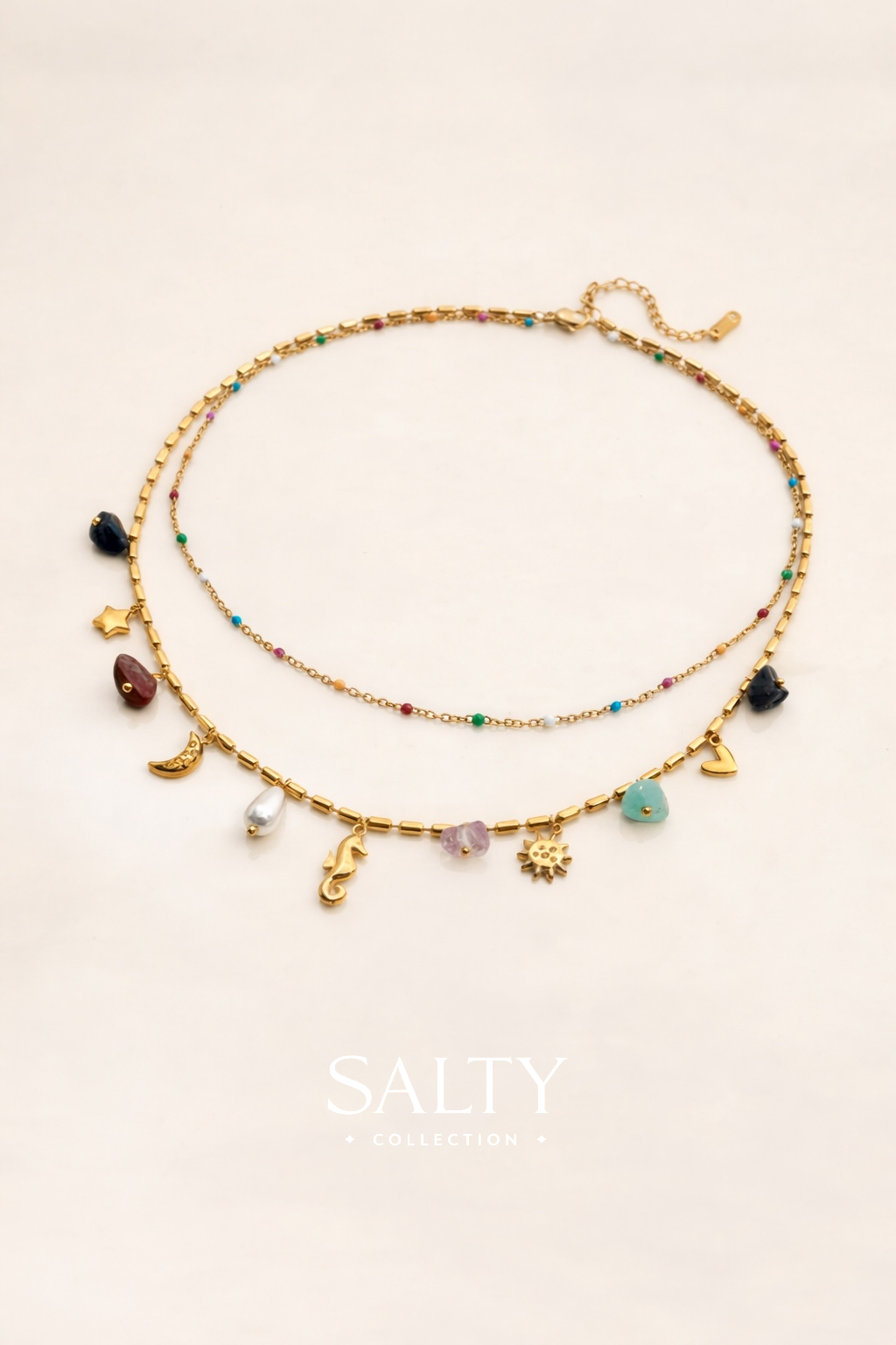 Golden Tide Charm Necklace