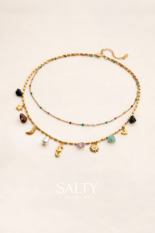 Golden Tide Charm Necklace