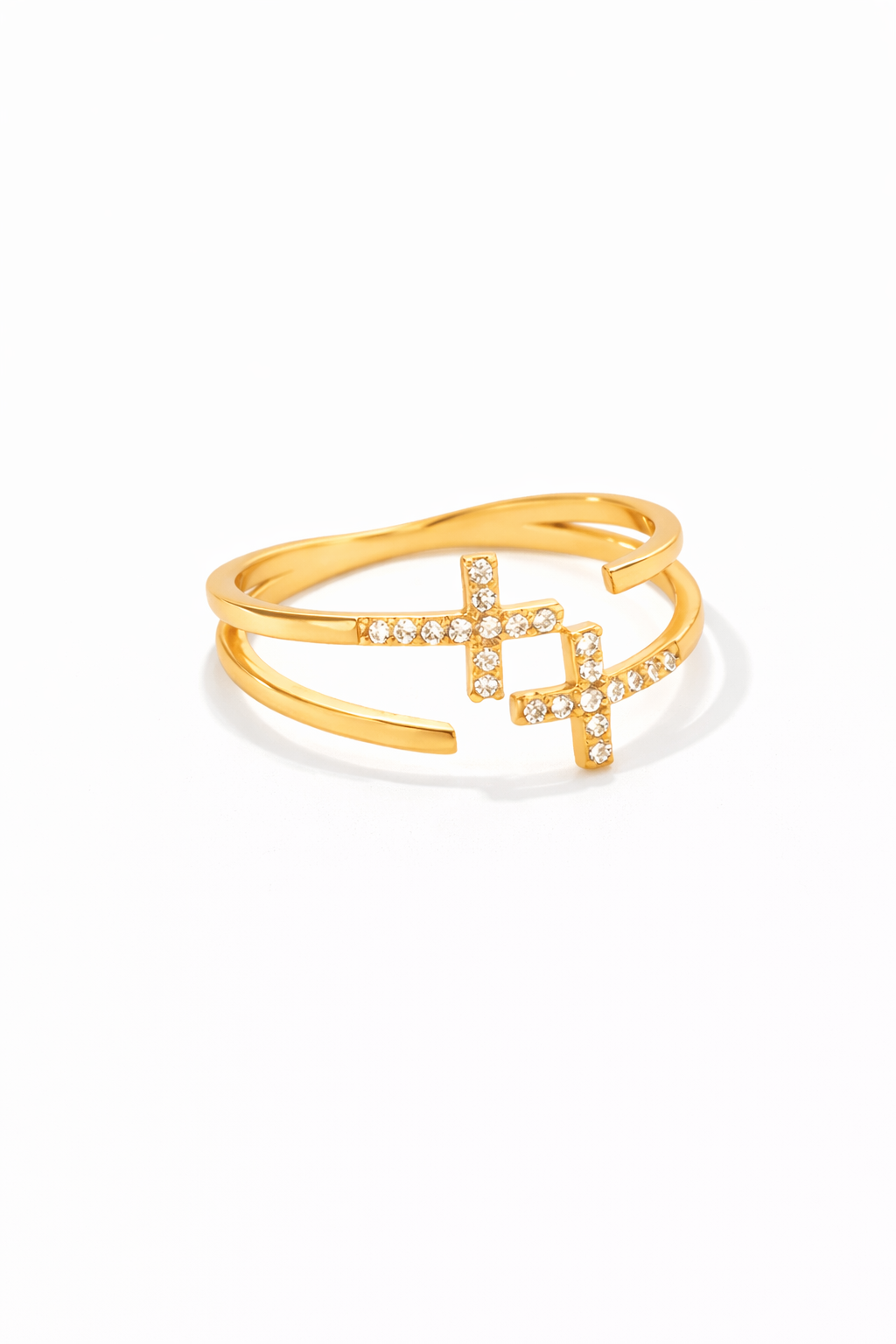 Golden Cross Grace Ring
