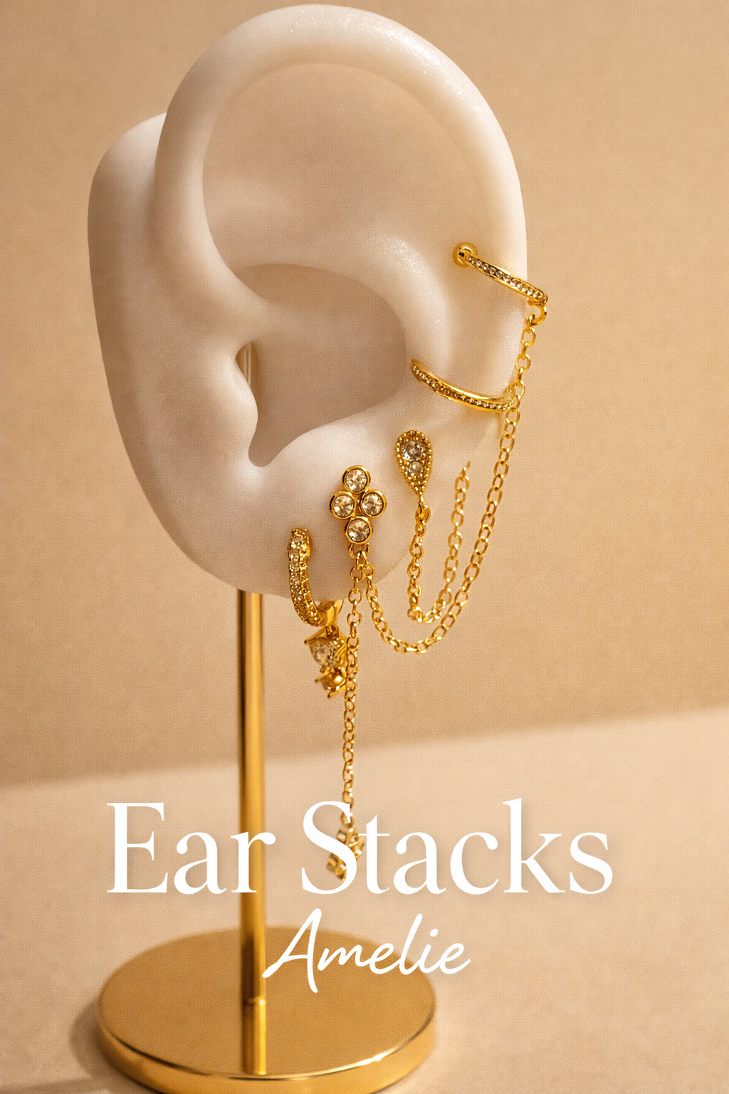 Golden Charm Ear Stack Set
