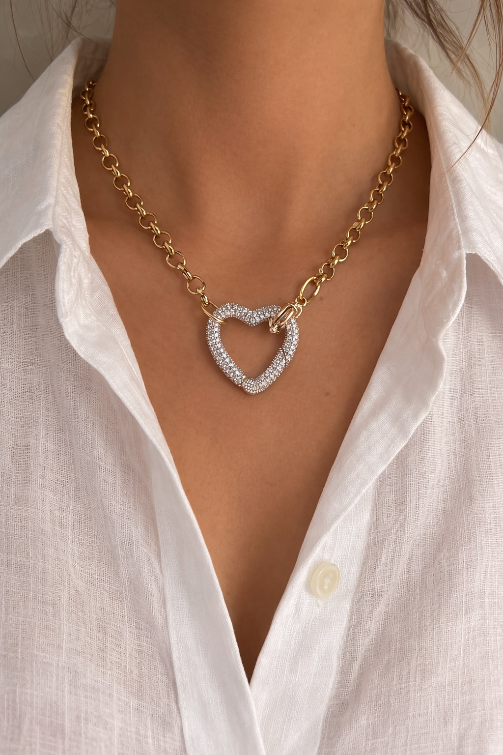 Amelie Sparkling Heart Necklace