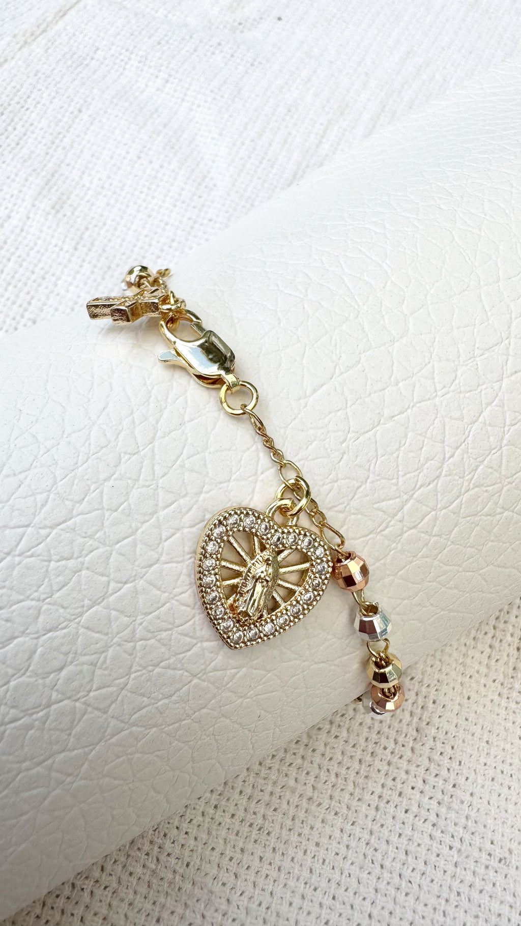 Rosary Bracelet Duo – Silver & Rose Gold