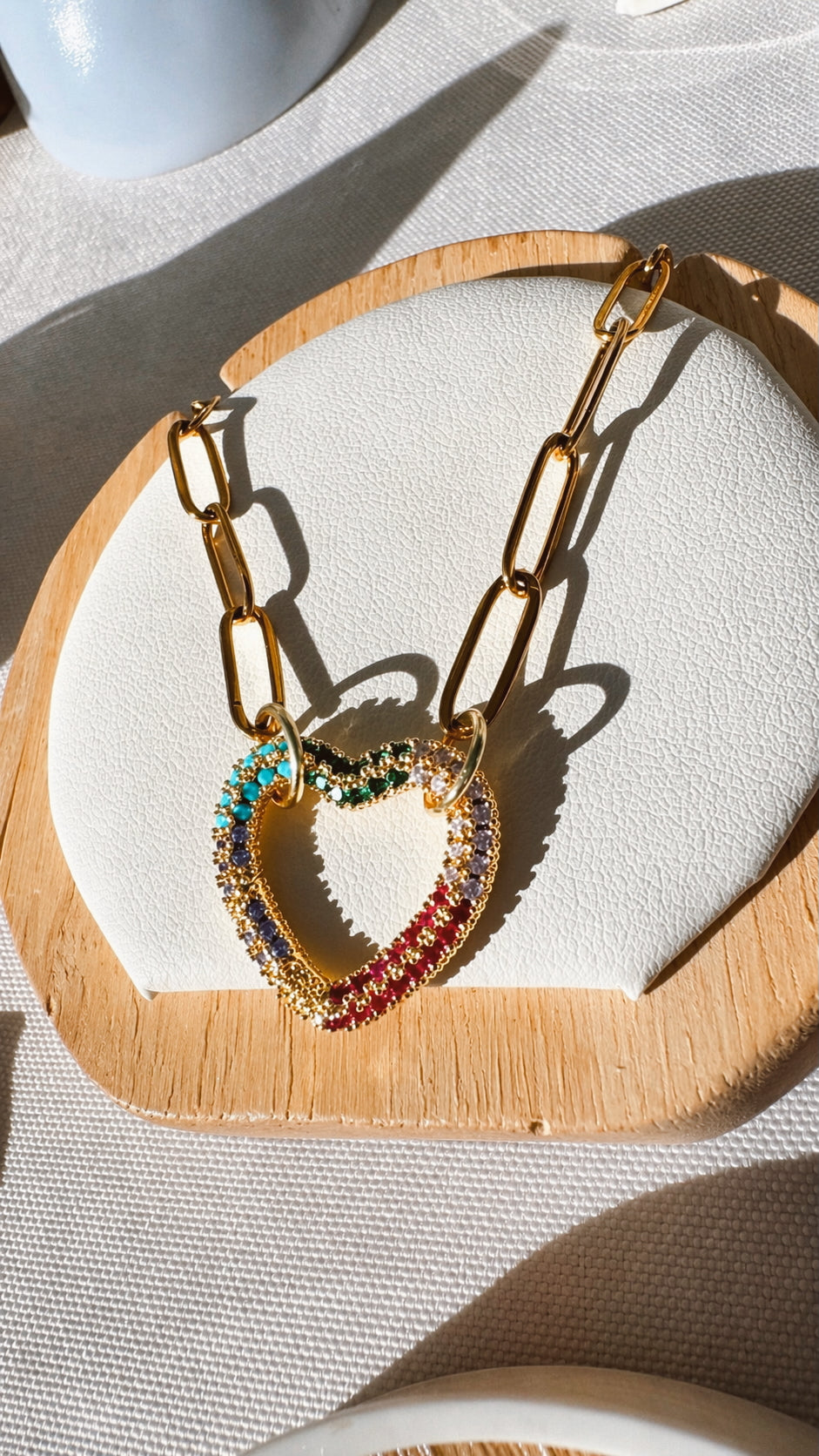 Radiant Color Heart Necklace