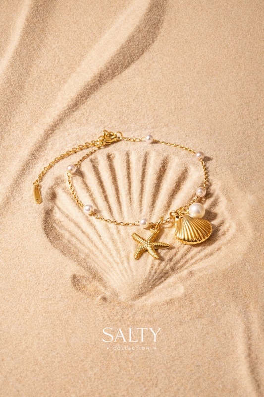 Salty Shell Charm Bracelet