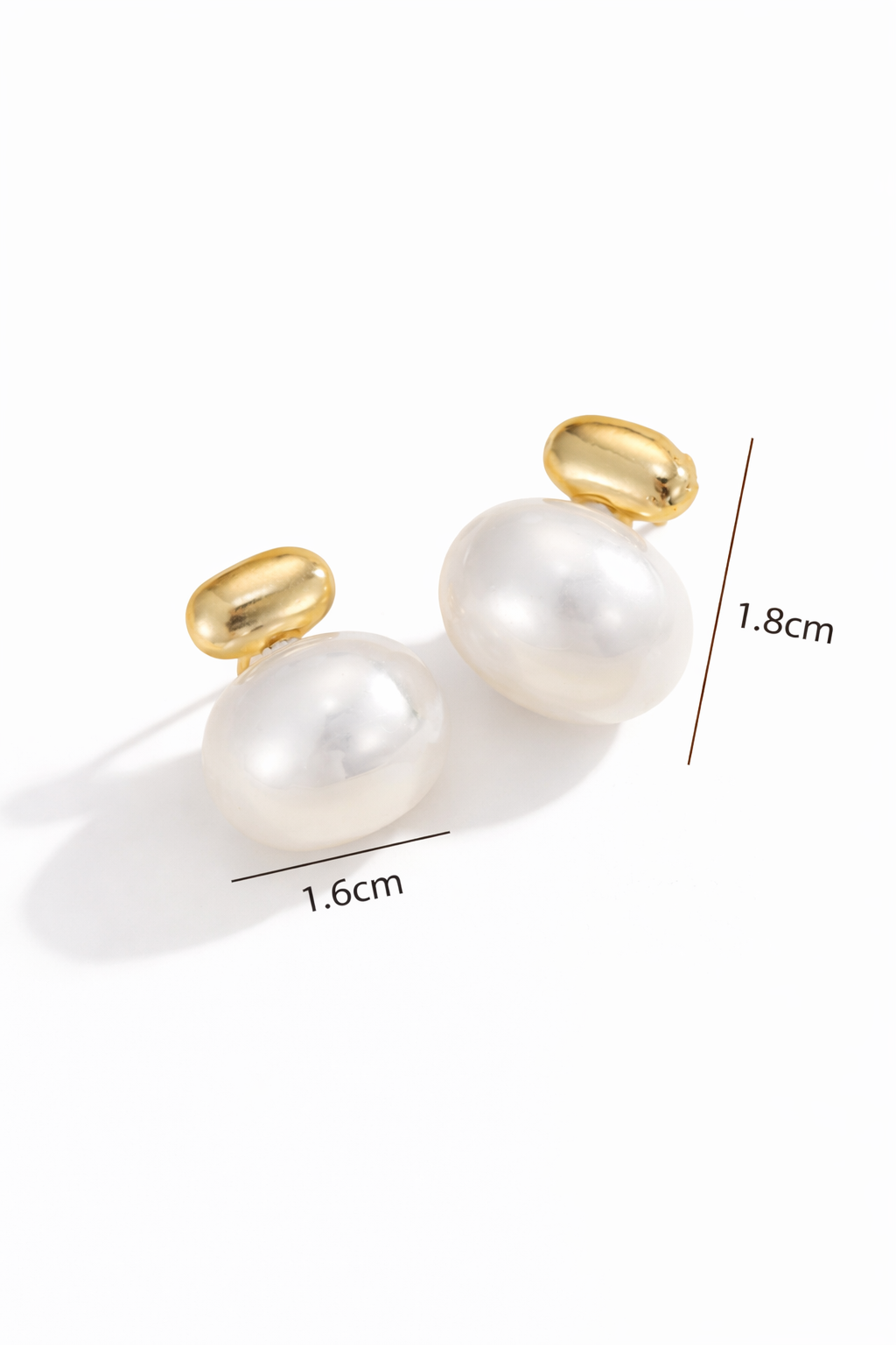 Golden Pearl Drop Earrings