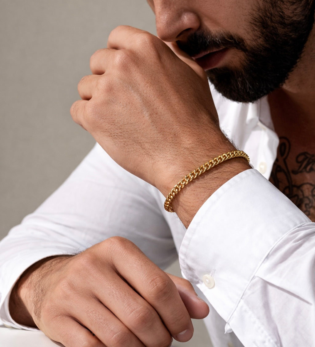 Men’s Gold Chain Bracelet – Stainless Steel