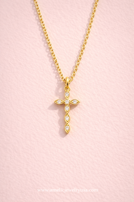 Halo Cross Necklace