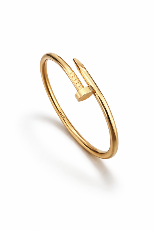 Golden Nail Cuff Bracelet