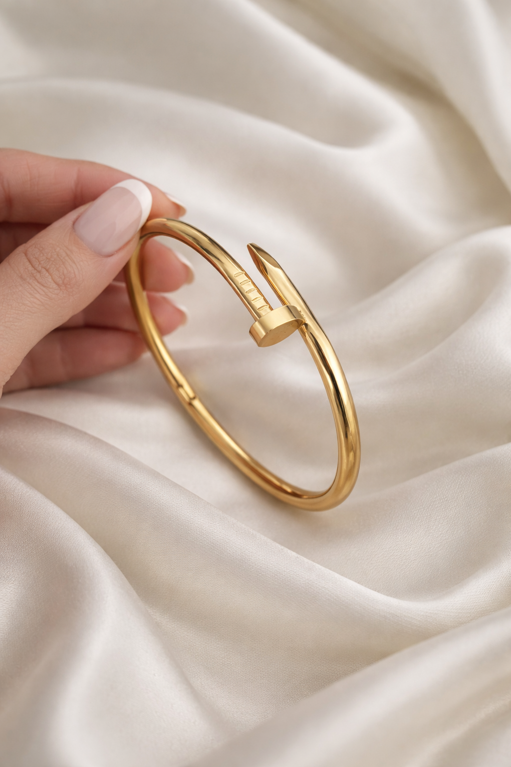 Golden Nail Cuff Bracelet