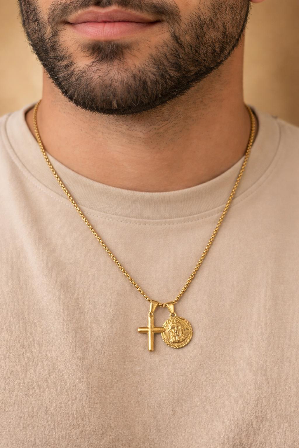 Faith Duo Gold Necklace