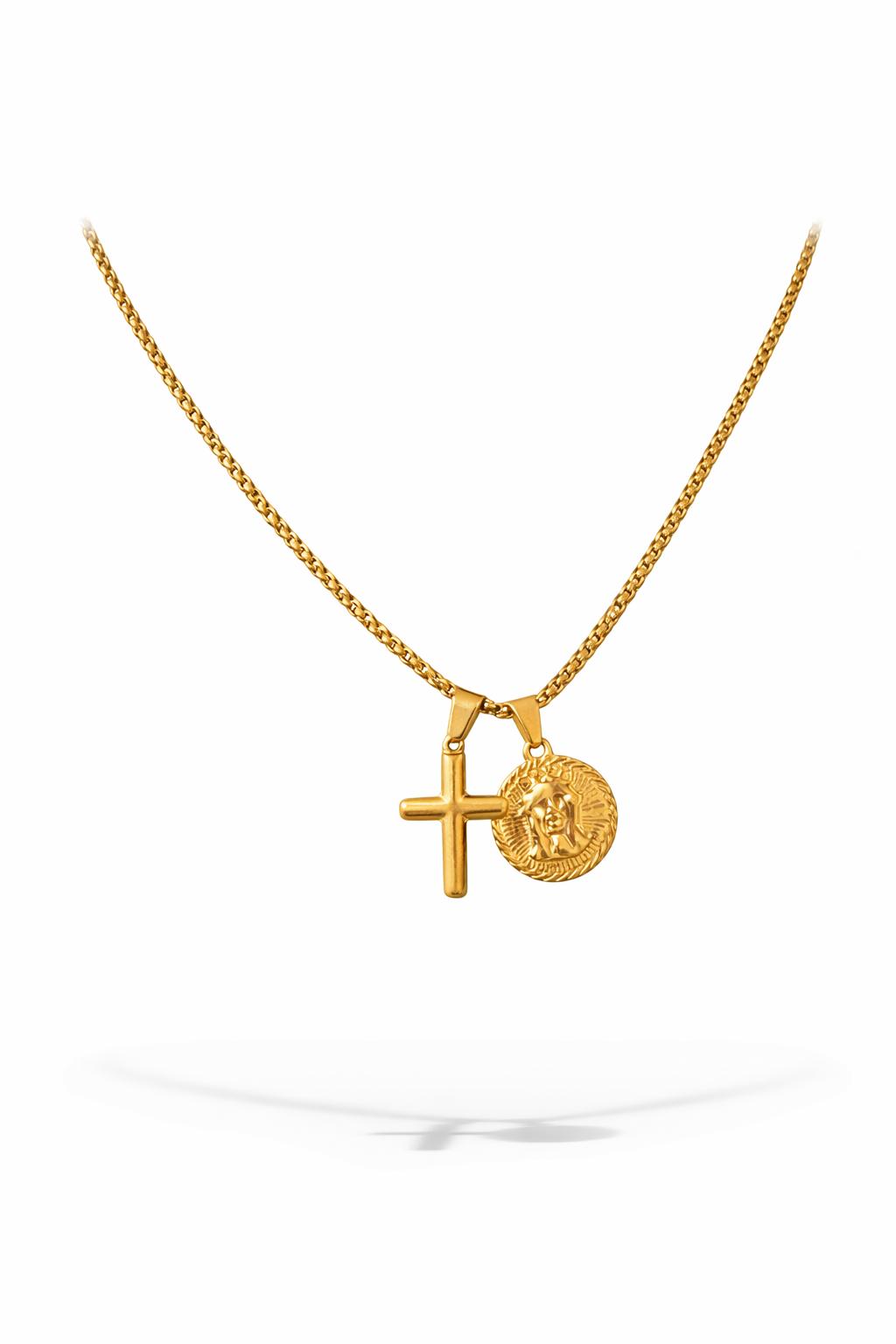 Faith Duo Gold Necklace