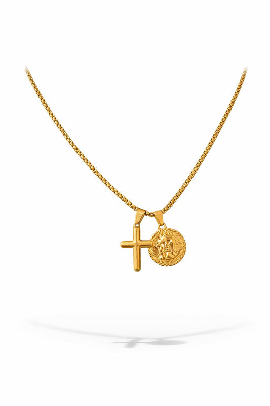 Faith Duo Gold Necklace