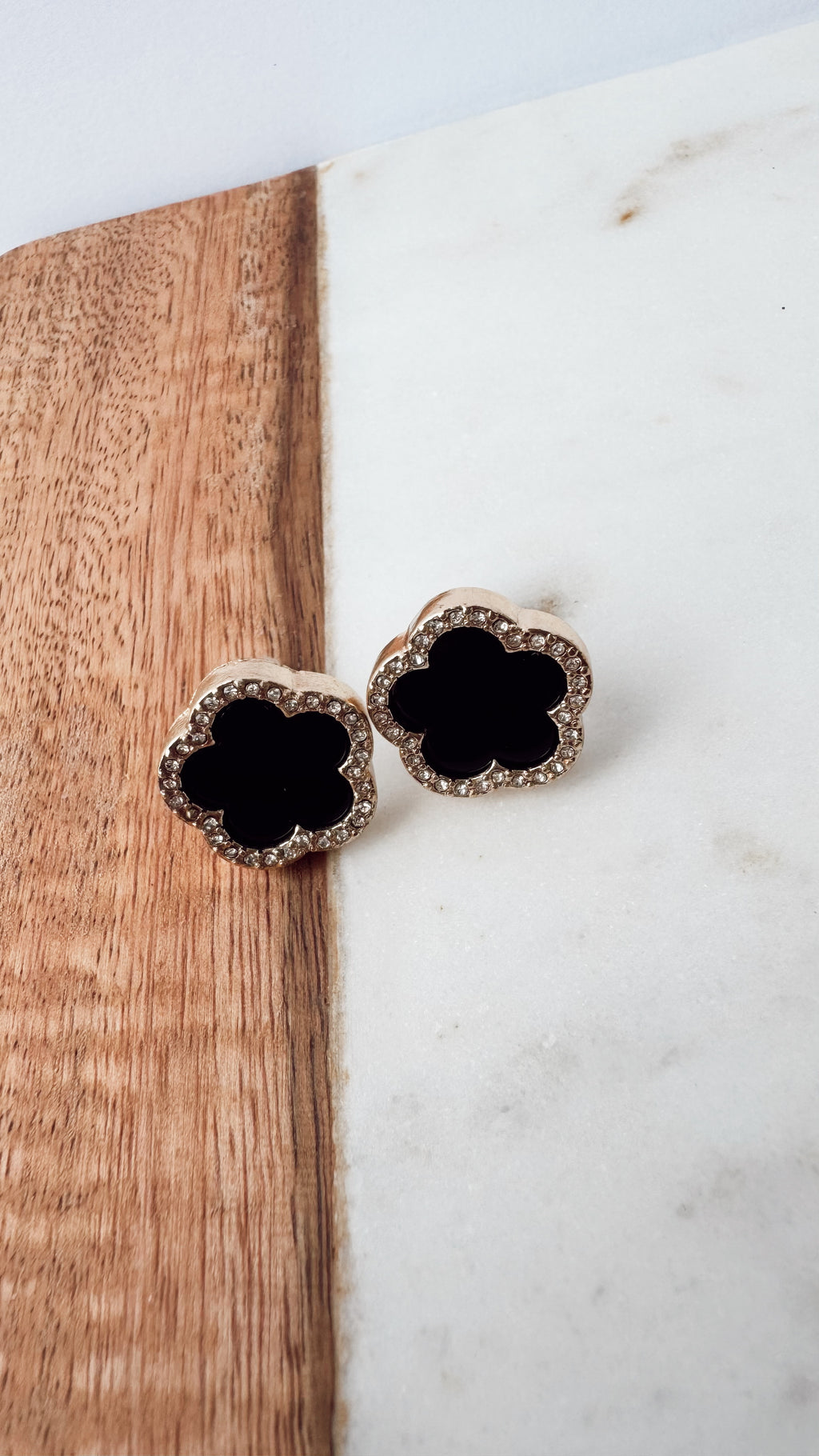 Black clover earrings