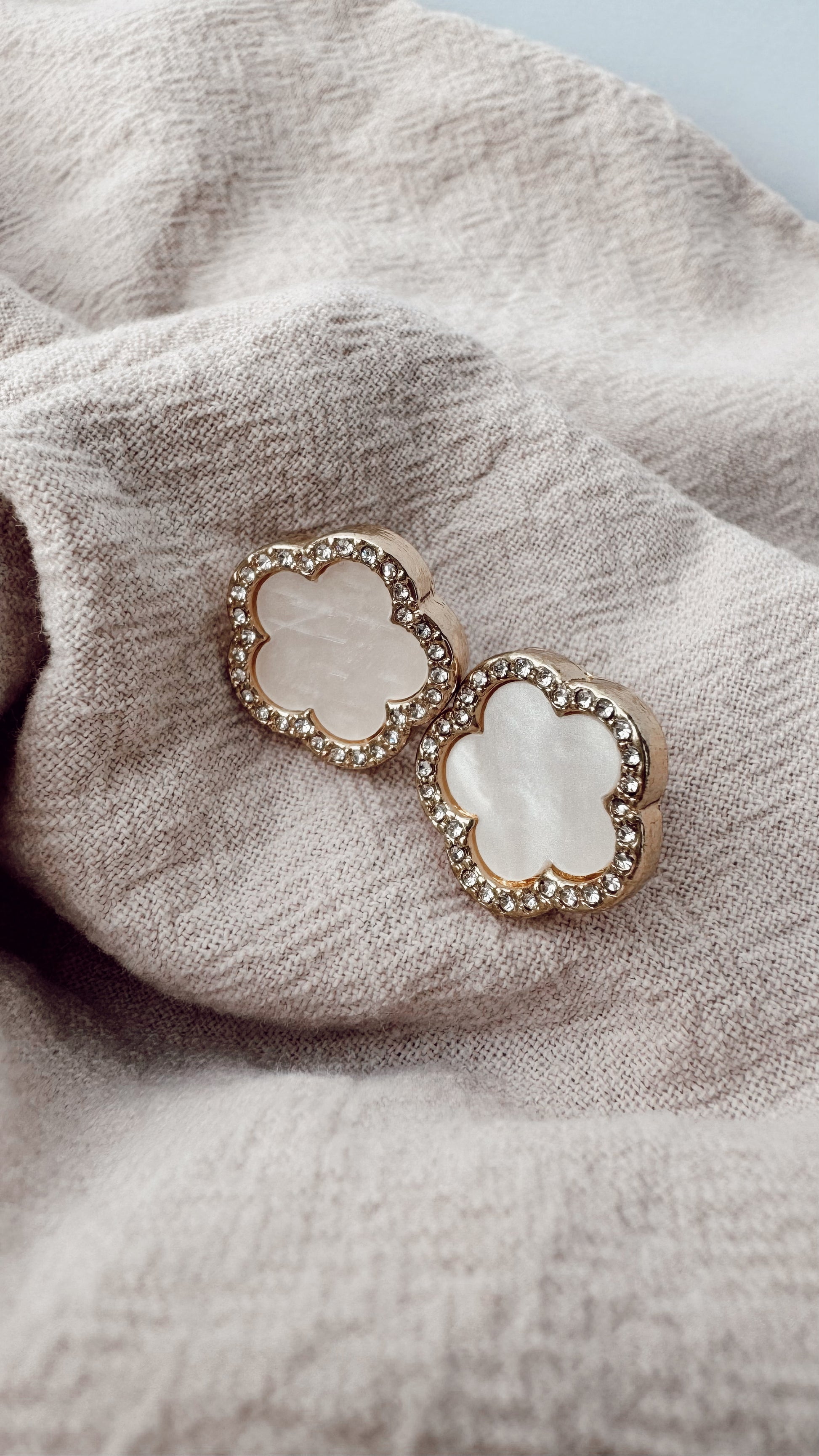 White clover earrings