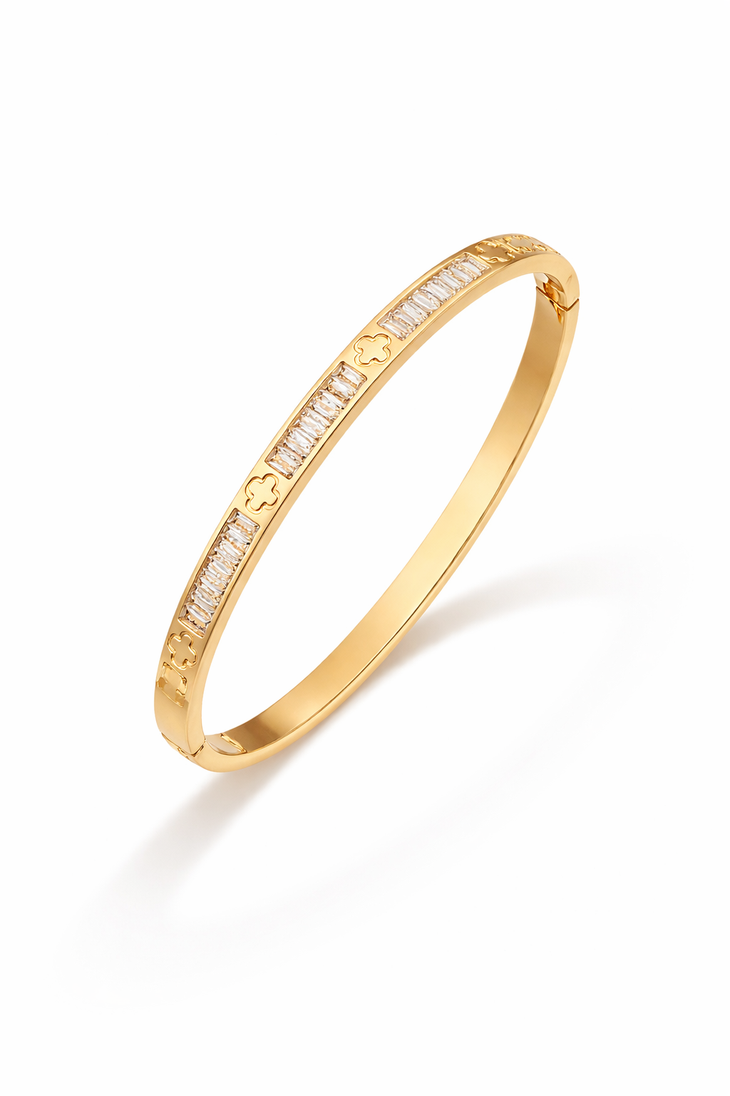 Clover Baguette Bangle Bracelet