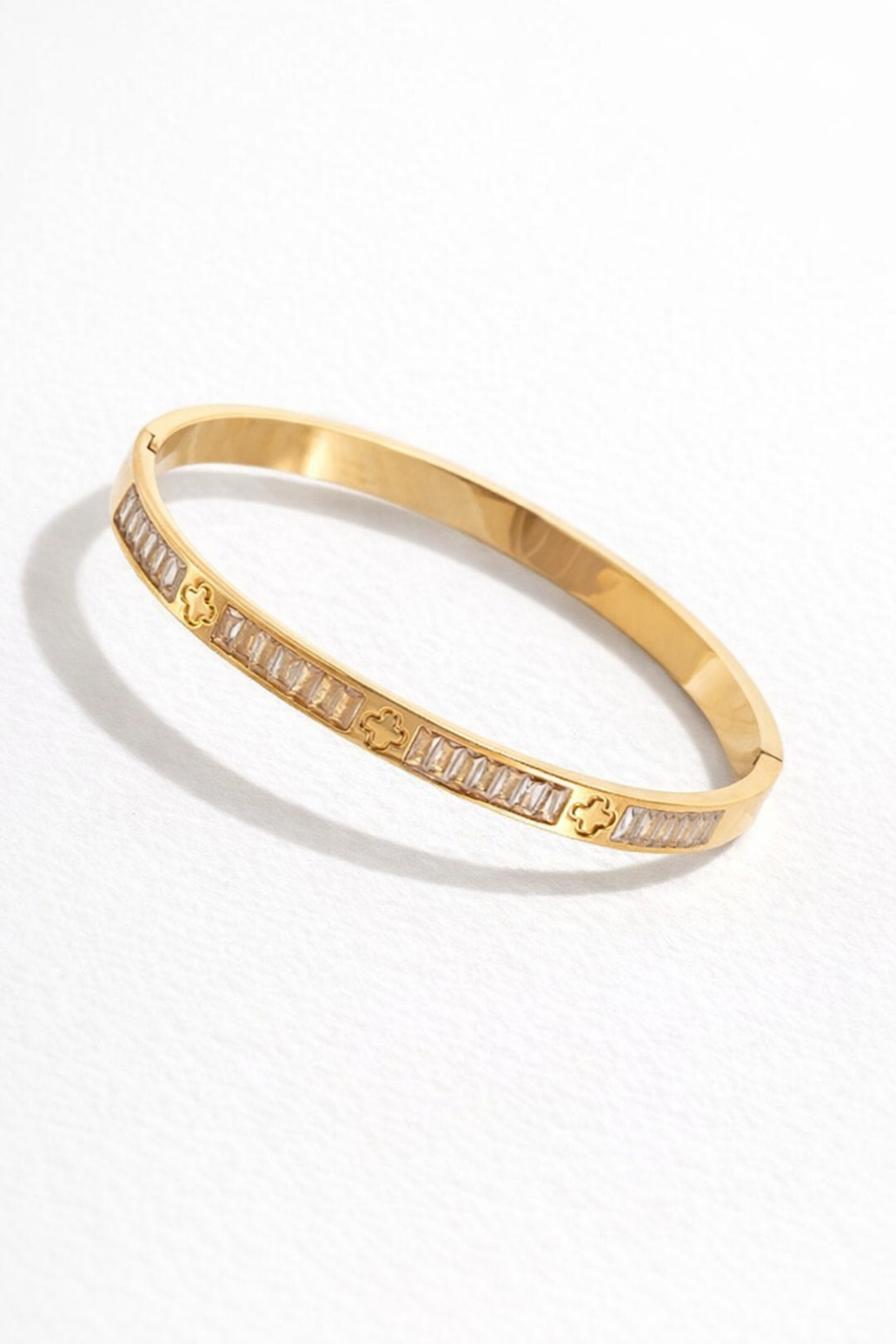 Clover Baguette Bangle Bracelet