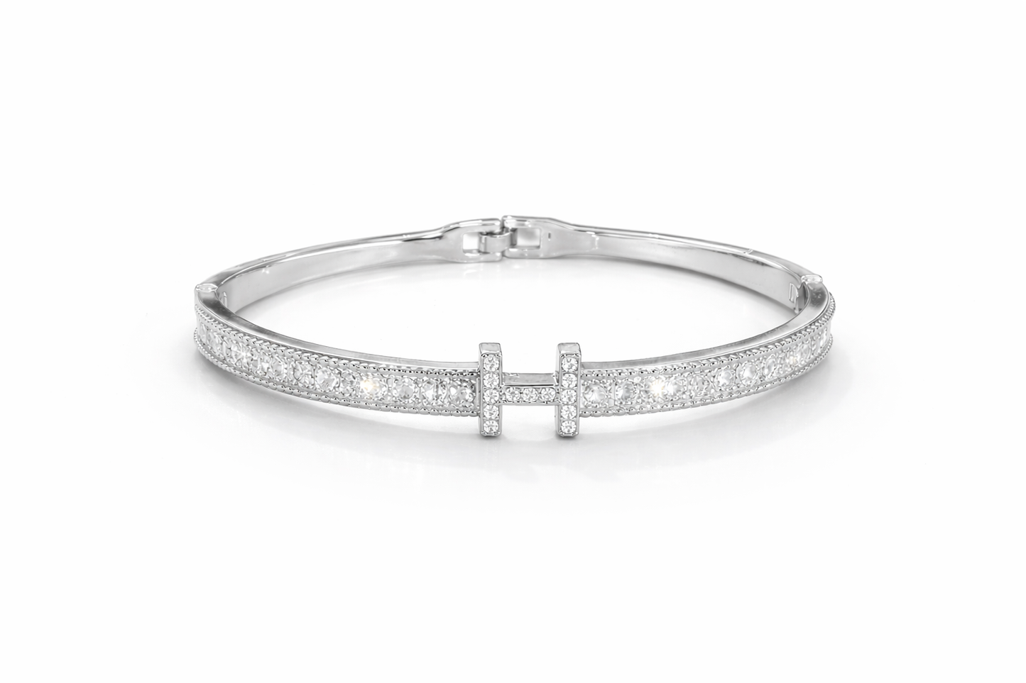 Double Bar Crystal Bracelet – Stainless Steel