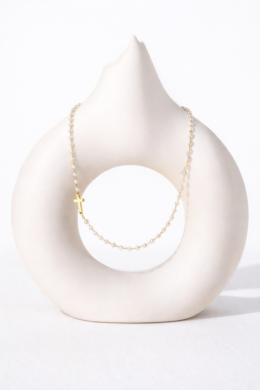 Pearl Cross Necklace