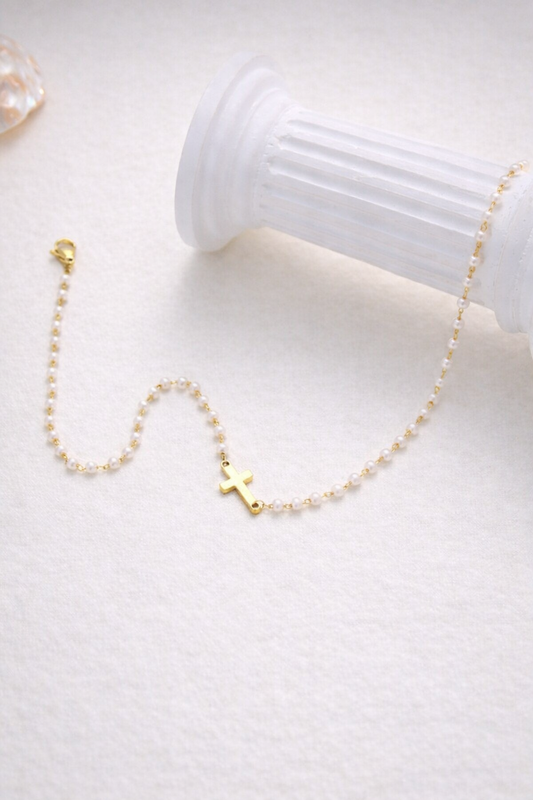 Pearl Cross Necklace
