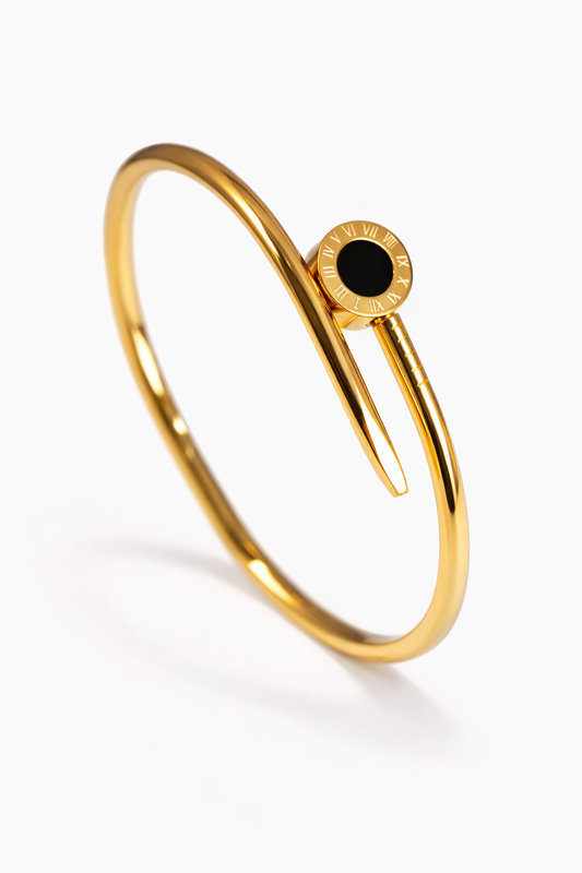 Roman Nail Gold Bracelet