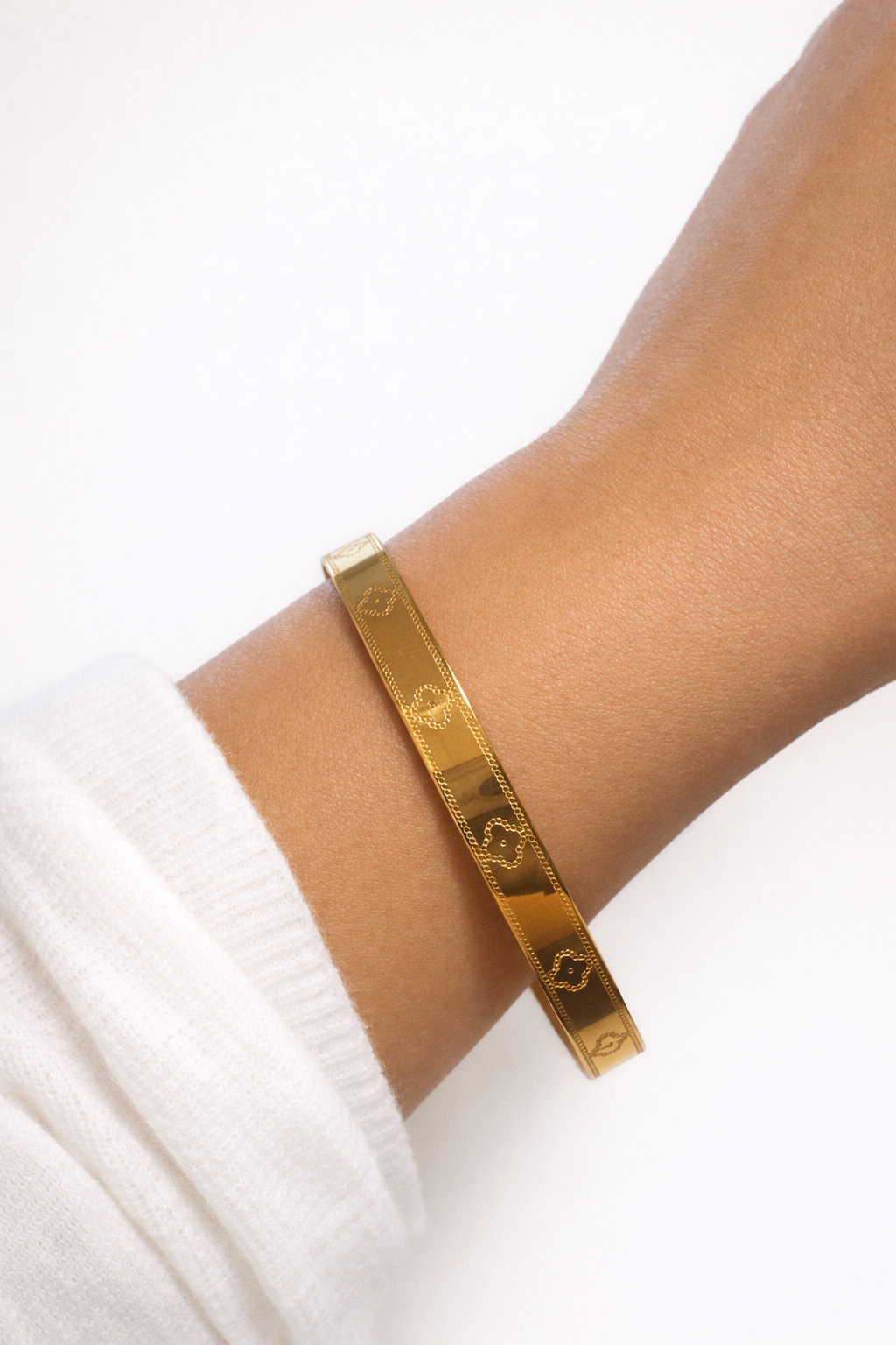Golden Clover Bangle