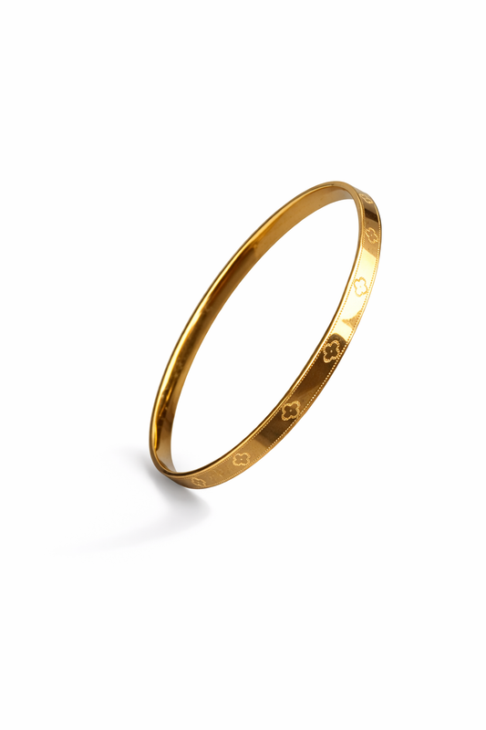 Golden Clover Bangle