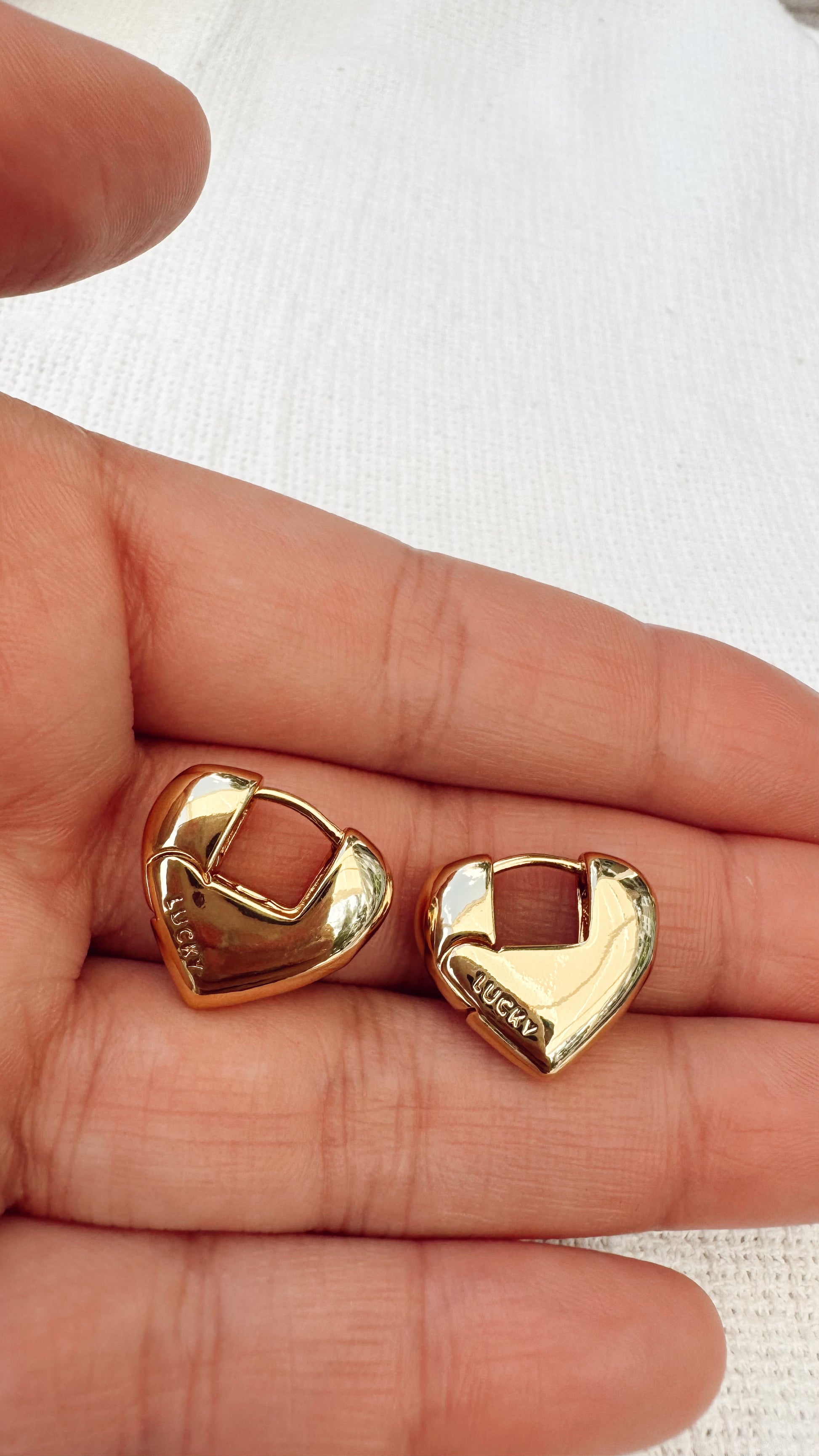 Golden Heart “Lucki” Earrings