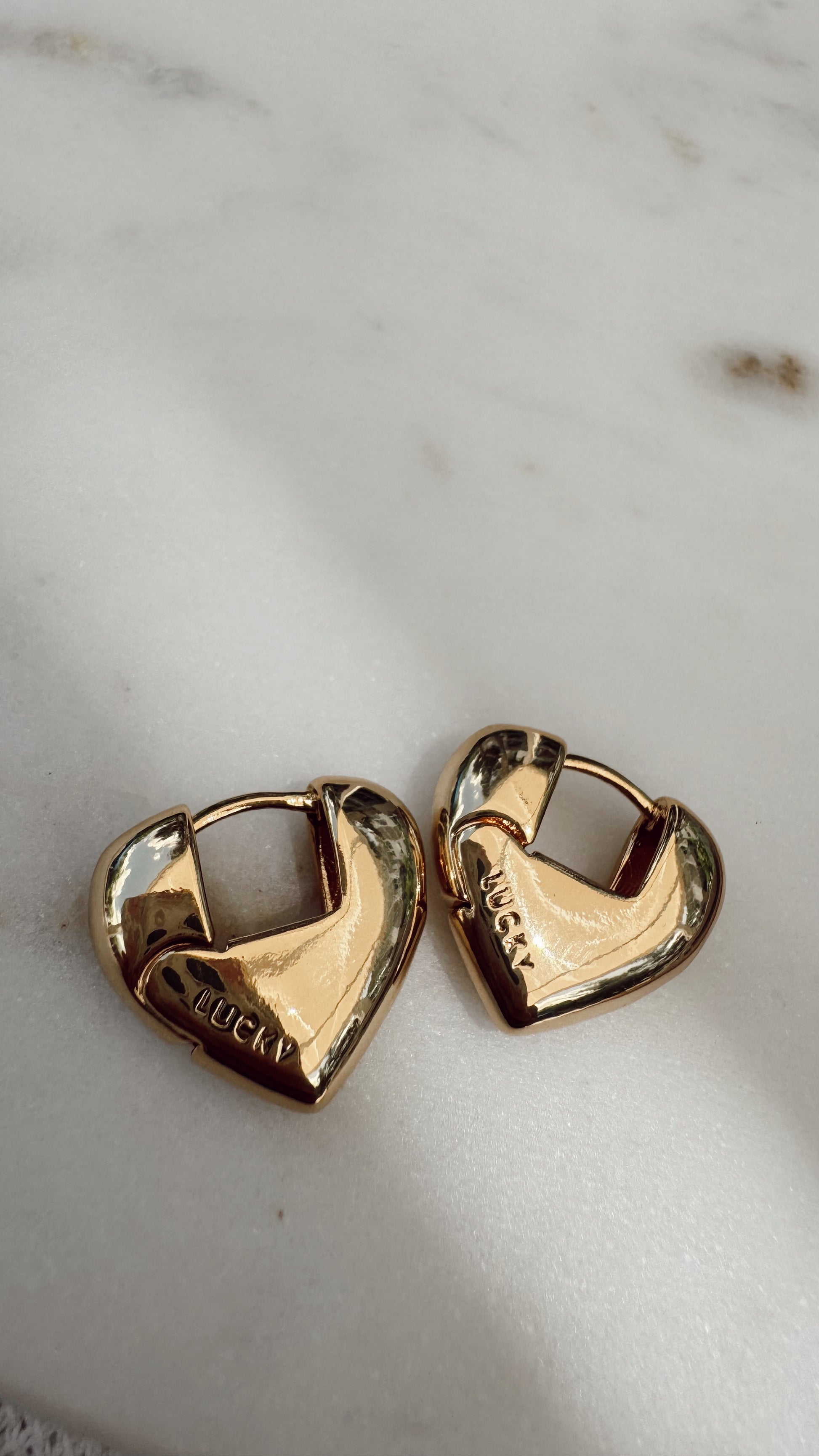 Golden Heart “Lucki” Earrings