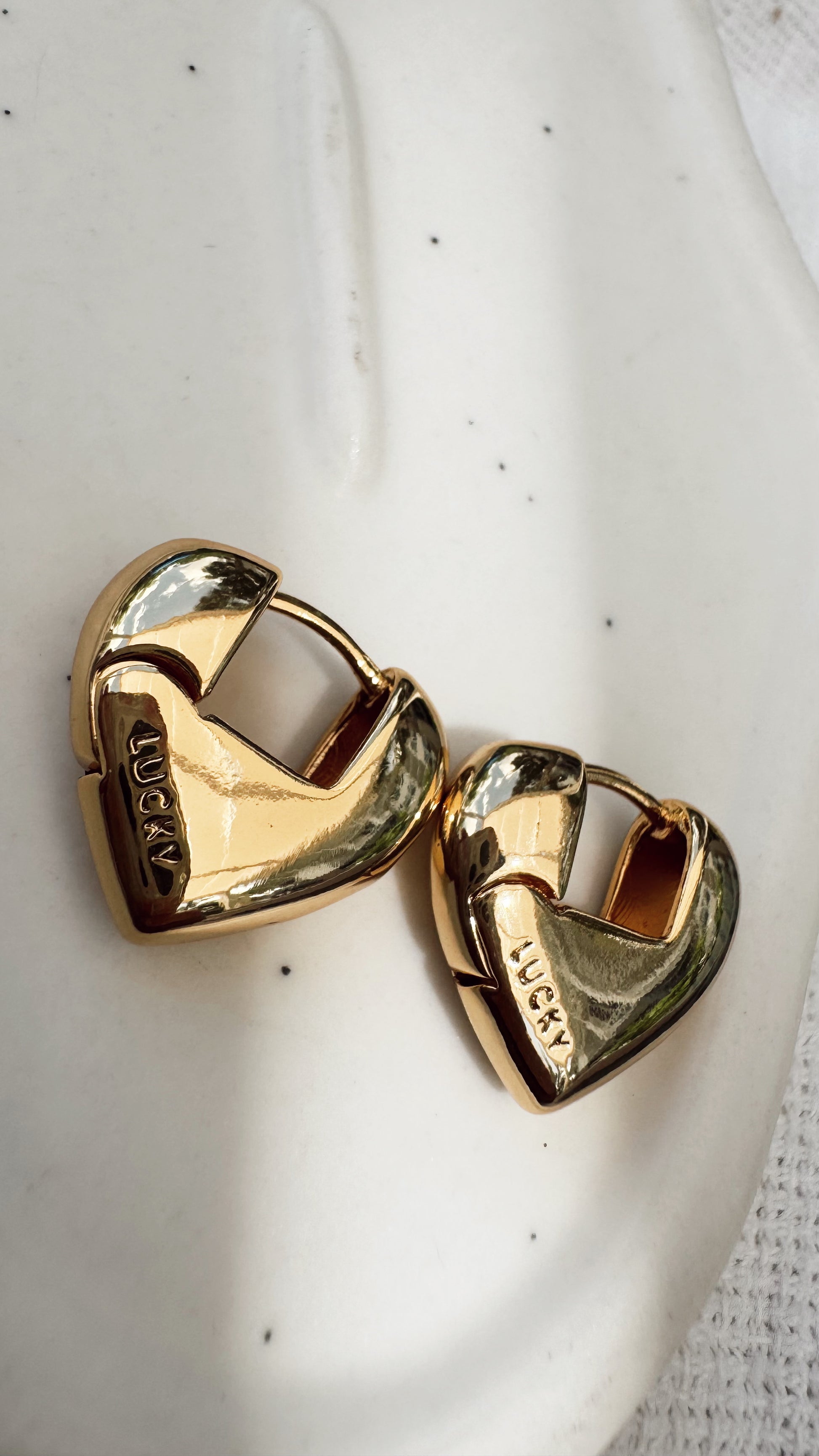 Golden Heart “Lucki” Earrings