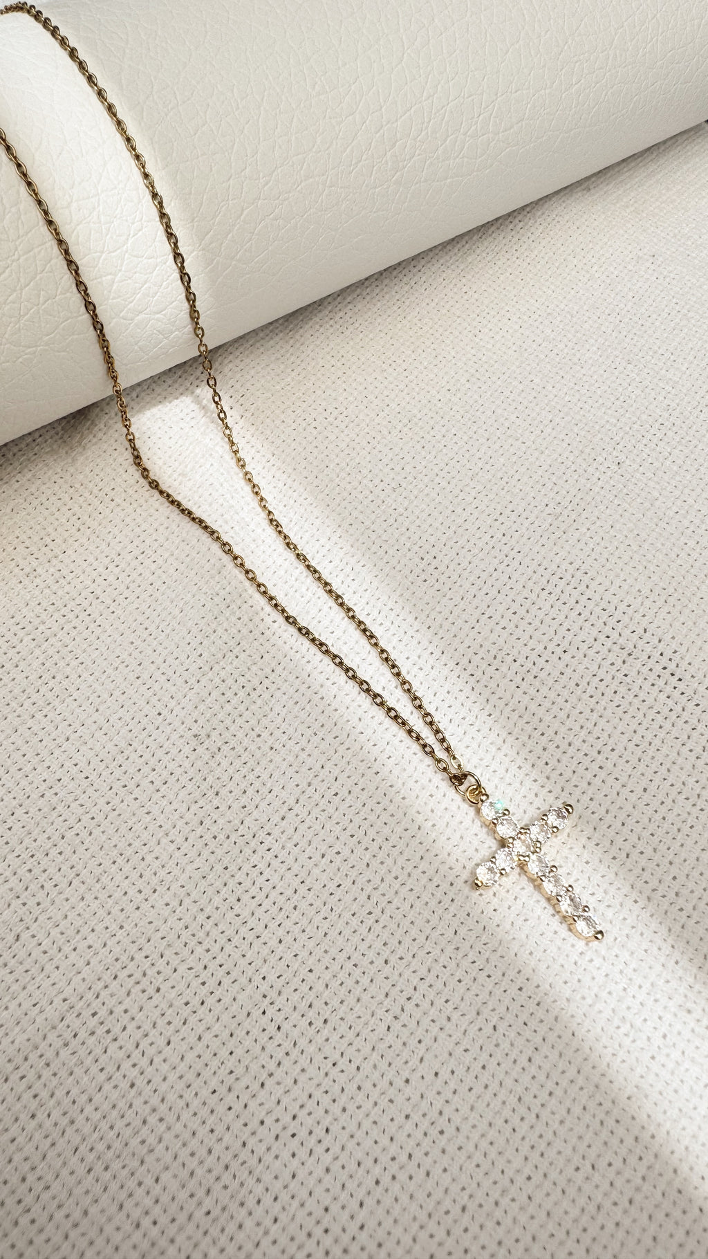 Cross Necklace with Zirconia