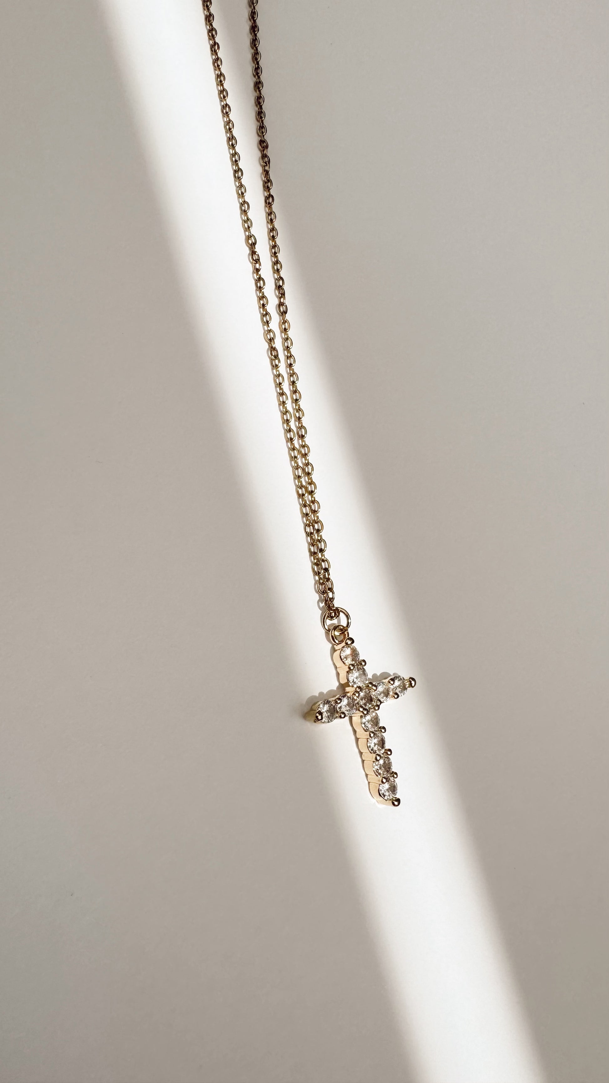 Cross Necklace with Zirconia