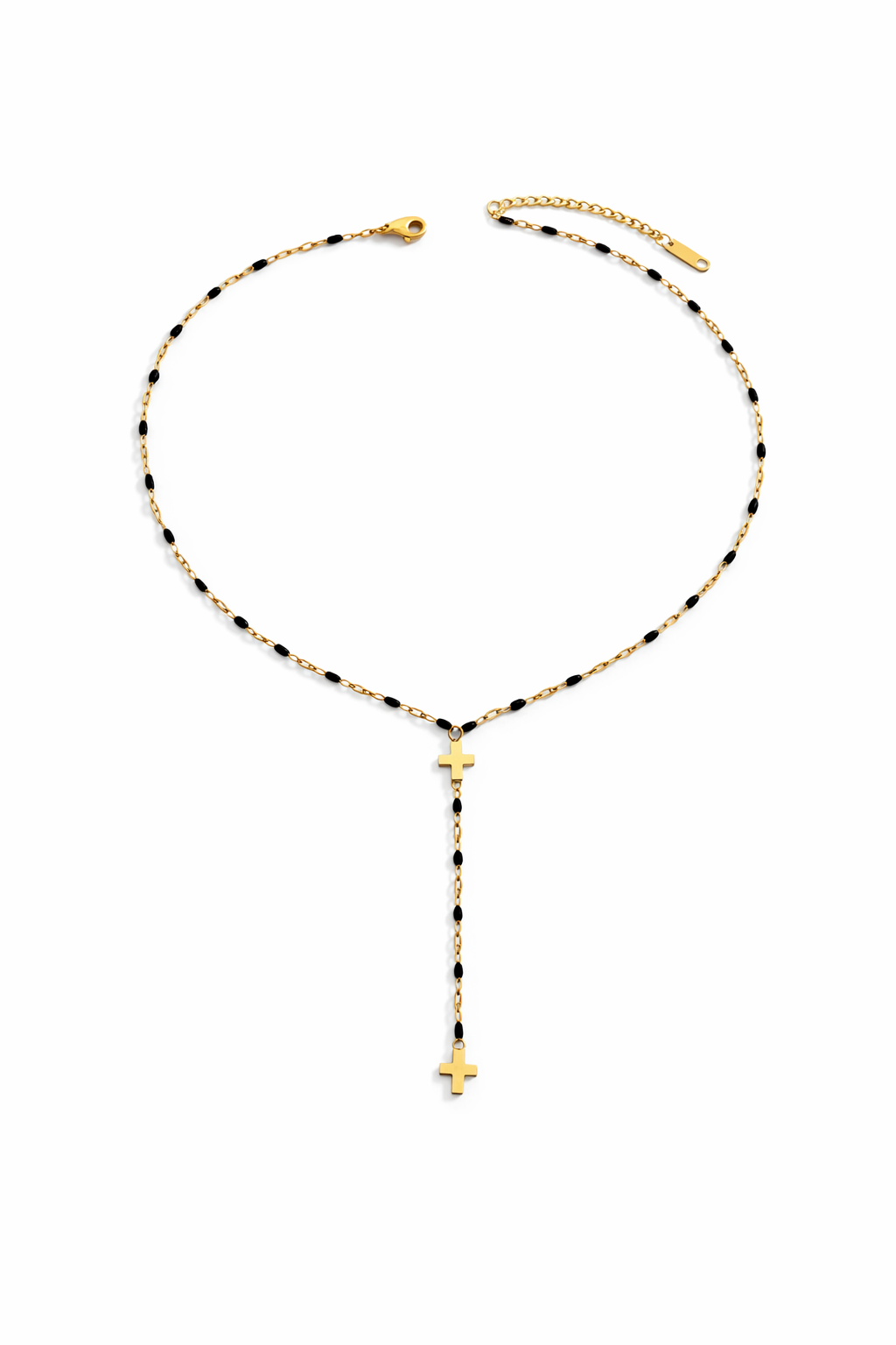 Dual Faith Y Necklace