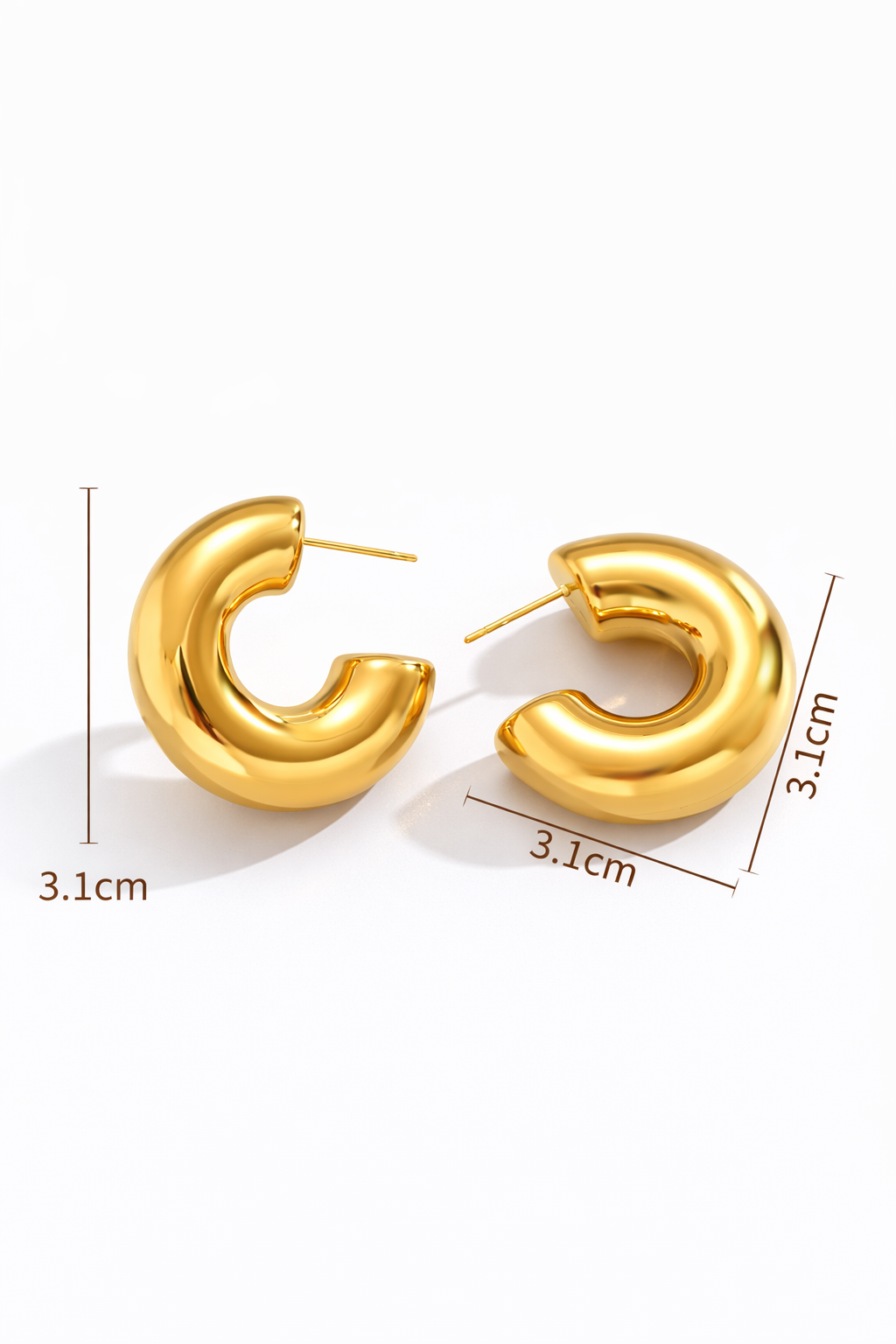 Luna Bold Gold Hoops