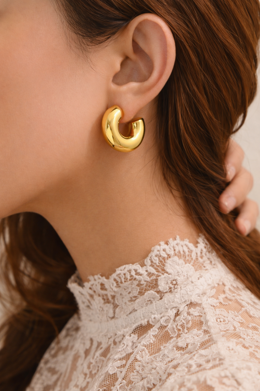 Luna Bold Gold Hoops