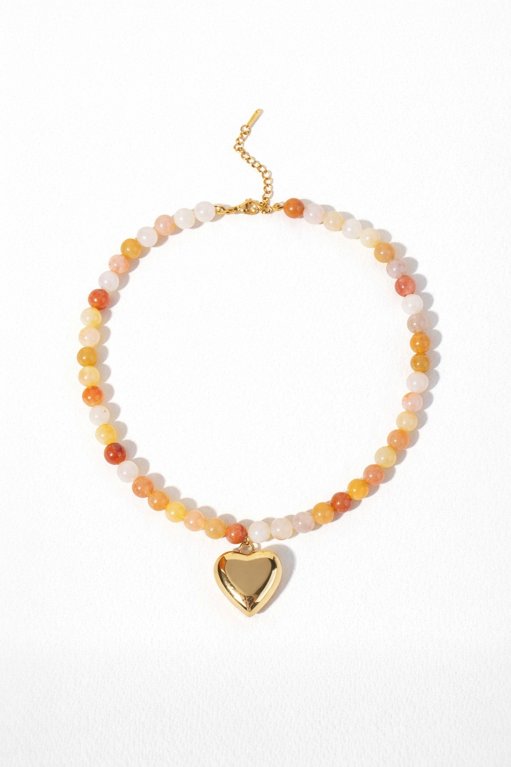 Golden Sunset Heart Necklace