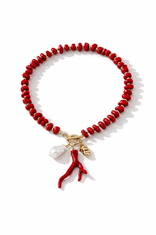Coral Charm Necklace