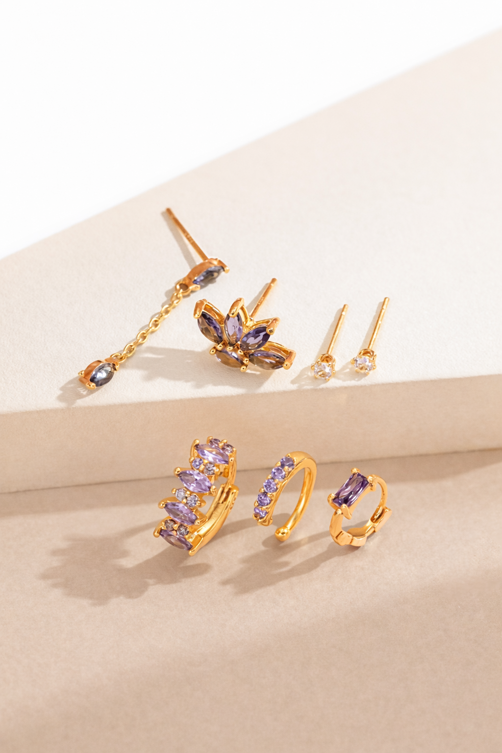 Lavender Glow Ear Stack