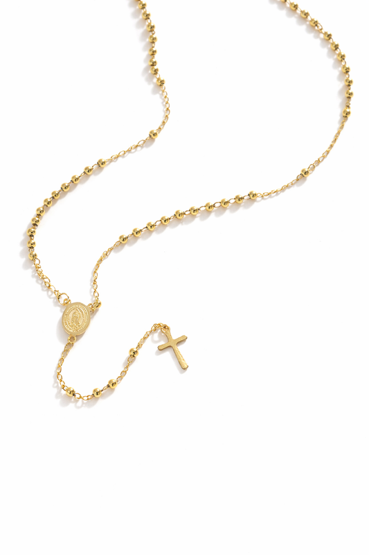 Rosary Lariat Necklace